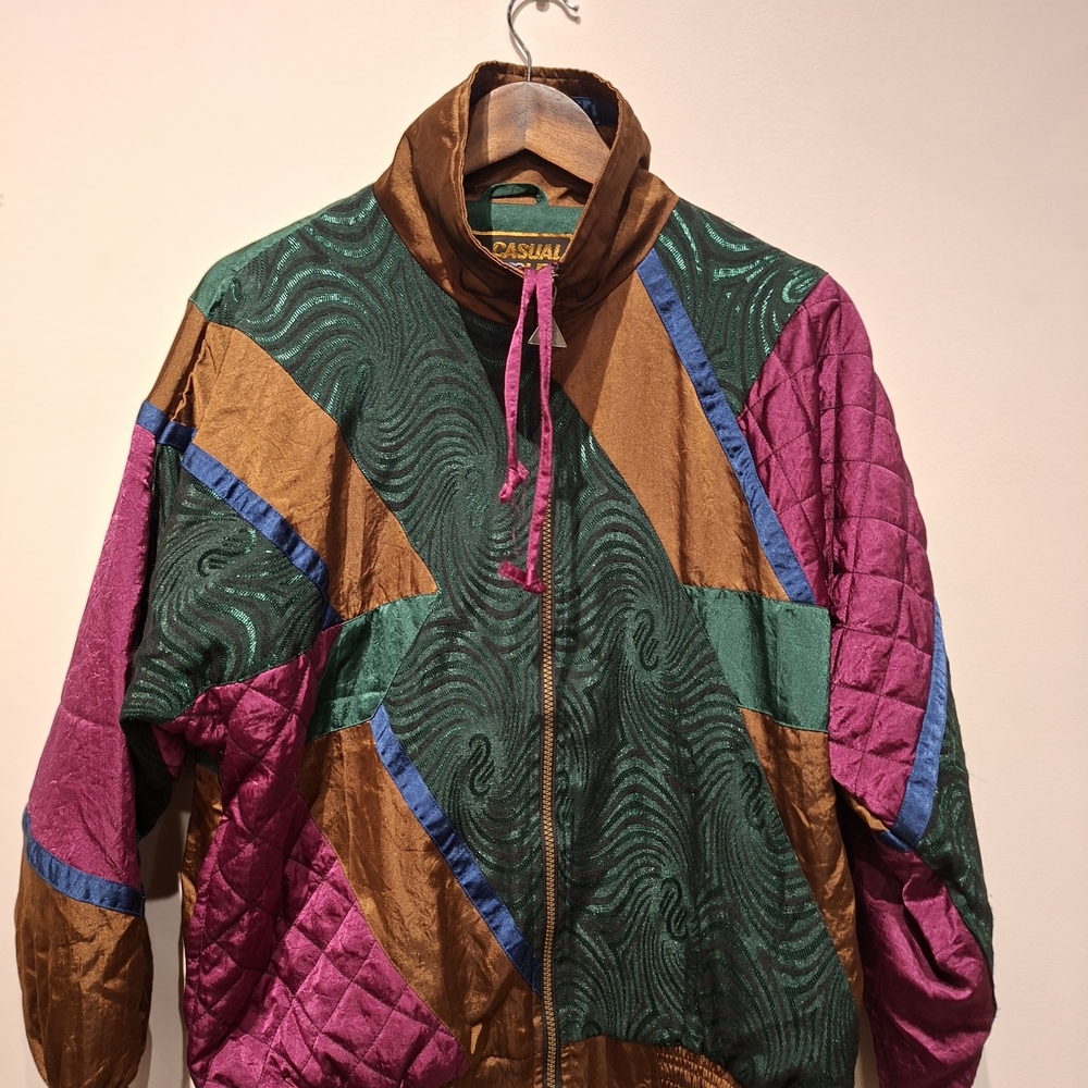 Vibrant Multicolor Geometric Vintage CASUAL ISLE Jacket